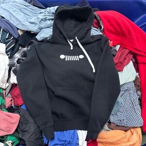 Jeep Black Hoodie with White Graphic